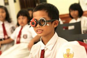 anak Penderita mata Ilustrasi