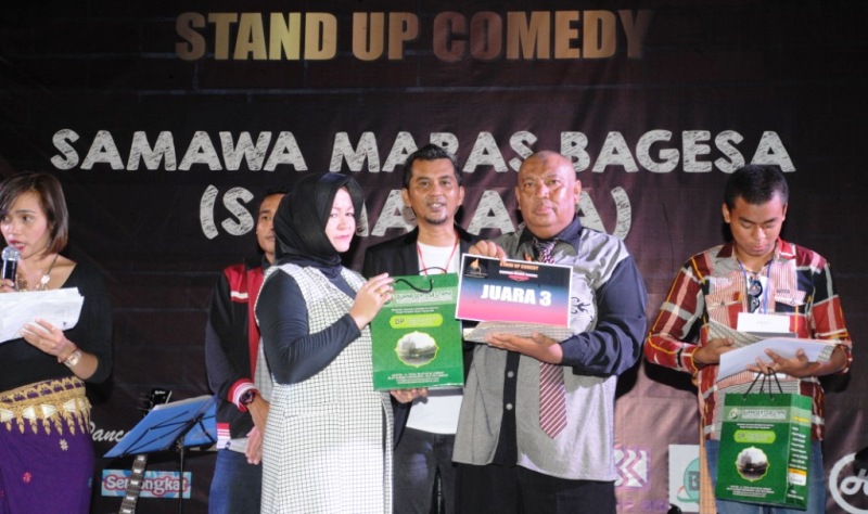 Satria Matic dan Bogel, juara pertama dan juara favorit Stand Up Comedy Samarasa