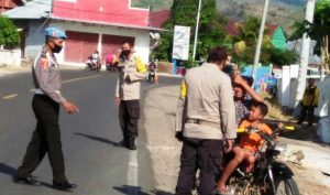 POlsek Plampang Razia masker